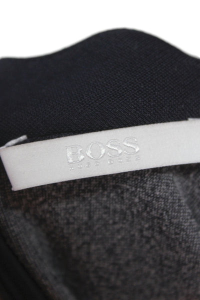 Boss Hugo Boss Women Bodycon Striped Black Dress Short Sleeve Size S
