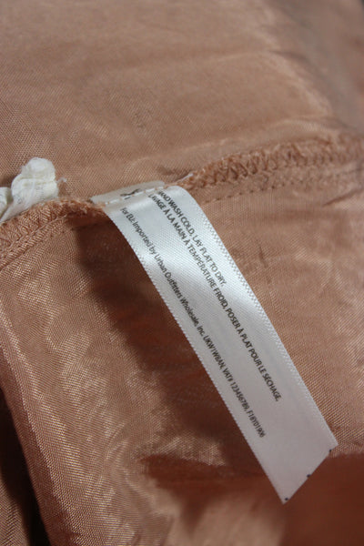 FP One by Free People Women Tan Mini Sundress Square Neck Knee Length Size M