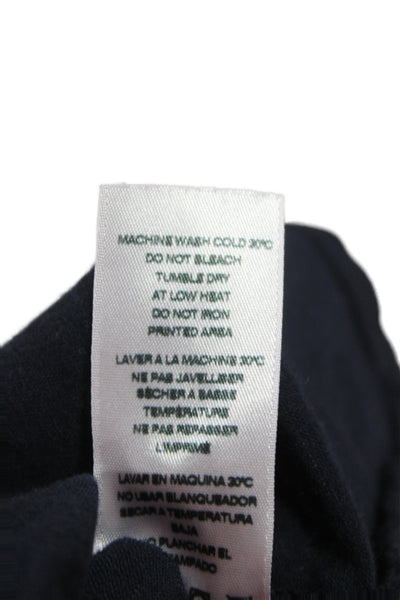 Sundry Womens T-Shirt Dress Dark Blue V-Neck Organic Cotton Short Sleeve Size 4