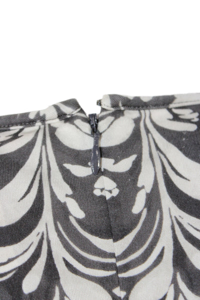 Tory Burch Womens Black Floral Sheath Dress Long Sleeve Knee Size L