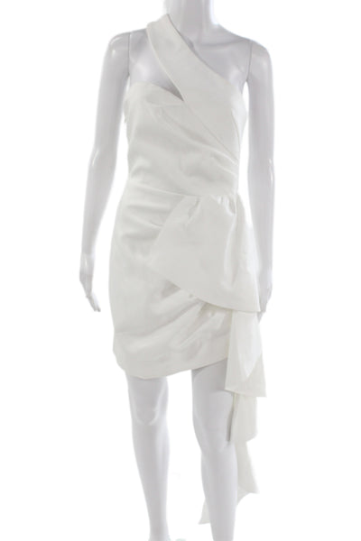 Elliatt Womens Mini Satin Sleeveless White Dress Size S