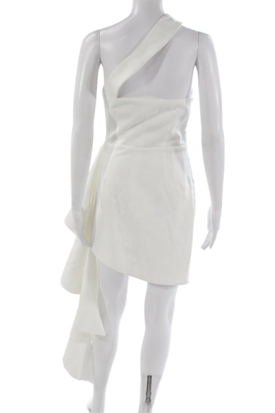 Elliatt Womens Mini Satin Sleeveless White Dress Size S