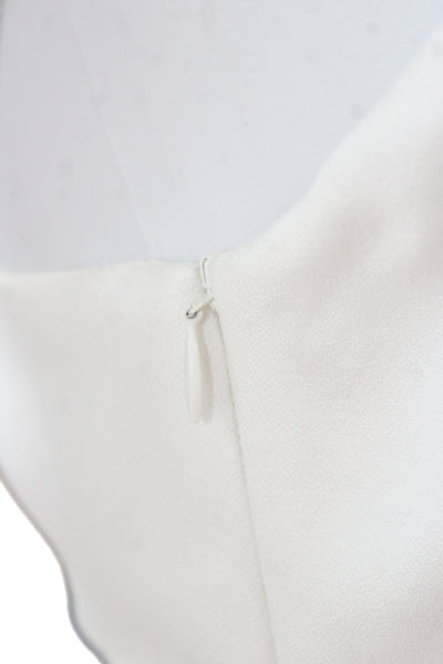 Elliatt Womens Mini Satin Sleeveless White Dress Size S
