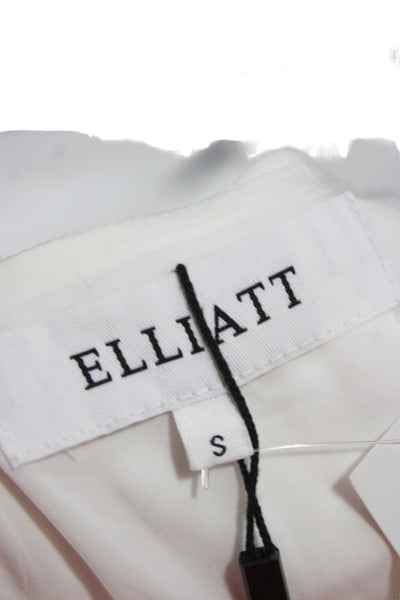 Elliatt Womens Mini Satin Sleeveless White Dress Size S