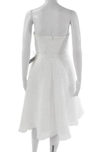 Theia Women A-Line Fit & Flare Mid-Calf White Sleeveless Dress Size 4