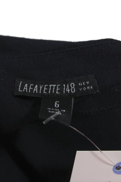 Lafayette 148 New York Women Sheath Dark Blue Mid Calf Dress Size 6