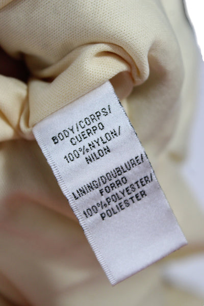 Theia Women Sheath Maxi Dress Beige Wool Rayon Size 6
