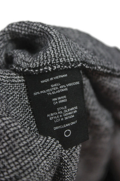 Theory Womens A-Line Fit & Flare Dark Gray Herringbone Dress Size 10 Tall