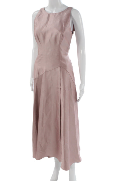 Adrianna Papell Women A-Line Fit and Flare Pink Long Sleeveless Dress Size 6