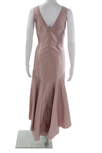 Adrianna Papell Women A-Line Fit and Flare Pink Long Sleeveless Dress Size 6