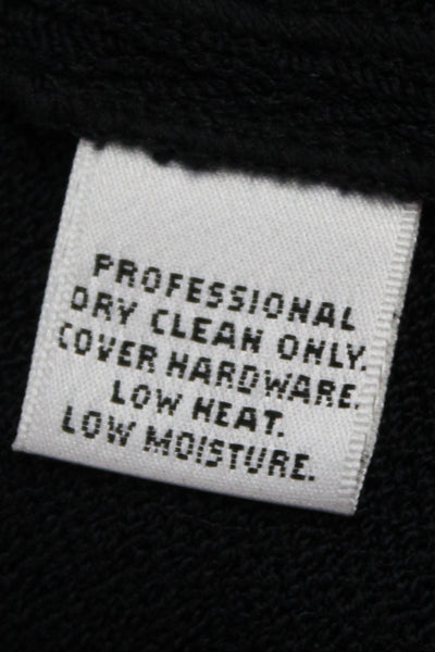 St. John Women 2 Piece Black Cotton Polyester Blazer Crew Neck Size M