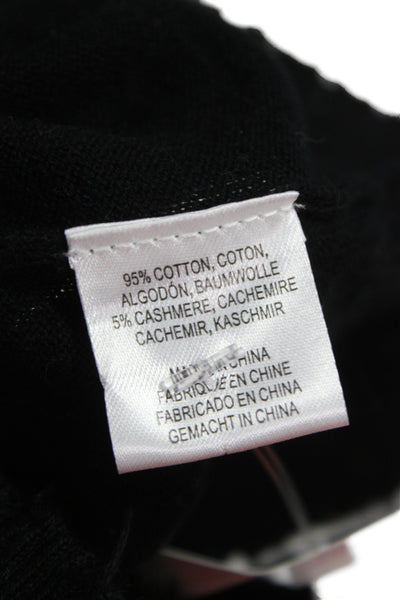 Minnie Rose Women Sleeveless Tank Black Crewneck Cashmere Blend Size XS