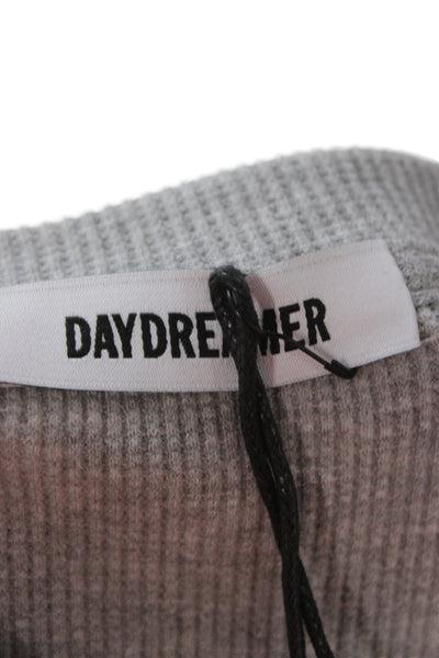 Daydreamer Women Basic Gray Cotton Cashmere Crew Neck T-Shirt Size S