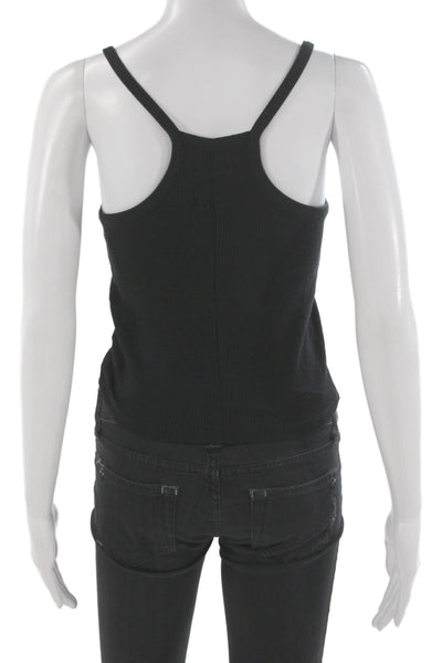 Chaser Women Basic Camisole Black V Neck Sleeveless Solid Size S
