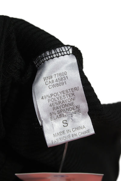 Chaser Women Basic Camisole Black V Neck Sleeveless Solid Size S