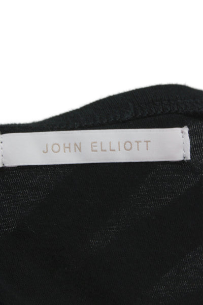 John Elliott Womens Black Short Sleeve T-Shirt Polyester Spandex Size 2