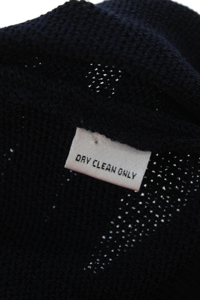 St. John Basics Womens Dress Pants Dark Blue Wool Solid Size 14