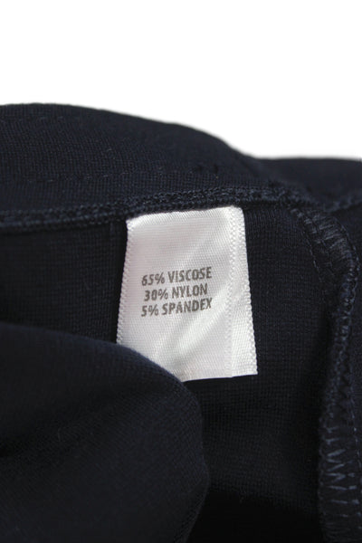 St. John Collection Womens Ankle Dress Pants Dark Blue Viscose Blend Size 14