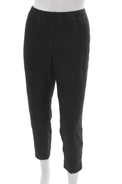 St. John Collection Womens Ankle Cropped Pants Black Size L