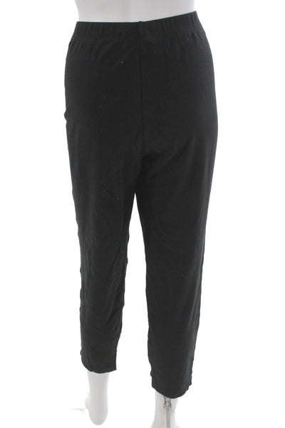 St. John Collection Womens Ankle Cropped Pants Black Size L