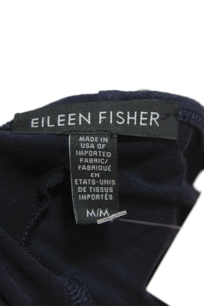Eileen Fisher Women Shift T-Shirt Dress Dark Blue Short Sleeve Size M