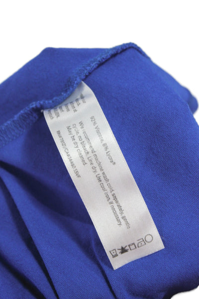 Eileen Fisher Womens Kaftan Tshirt Dress Blue Short Sleeve Viscose Lycra Size M
