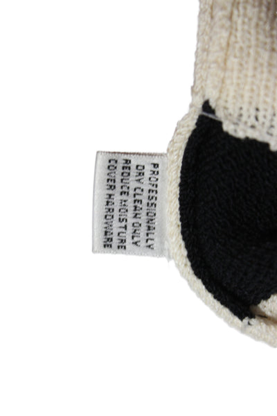 St John Collection Marie Gray Women Striped Black Coatigan Zip Collared Size 10
