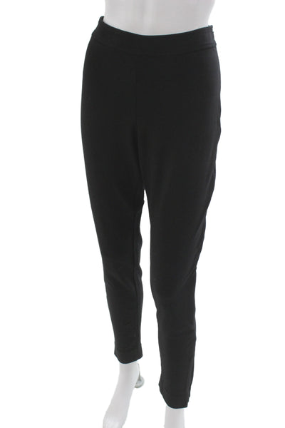 St. John Sport Womens Ankle Cropped Black Cotton Spandex Pants Size 10