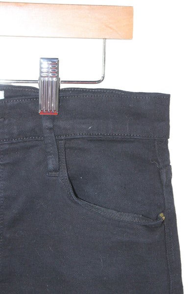 Frame Womens Straight Black High Rise Jeans Size 28