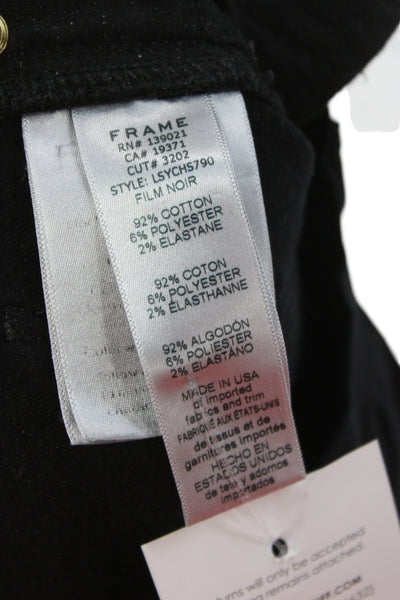 Frame Womens Straight Black High Rise Jeans Size 28