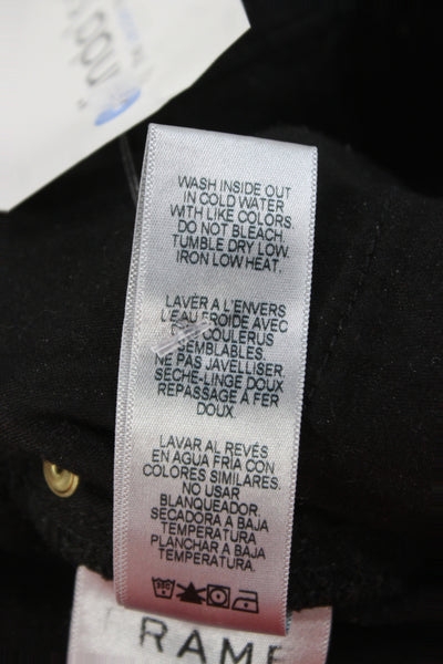 Frame Womens Straight Black High Rise Jeans Size 28