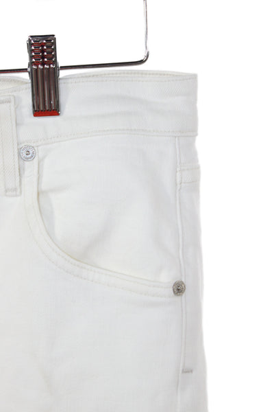 Citizens of Humanity Women Skinny Tapered White Jeans Mid Rise Size 26