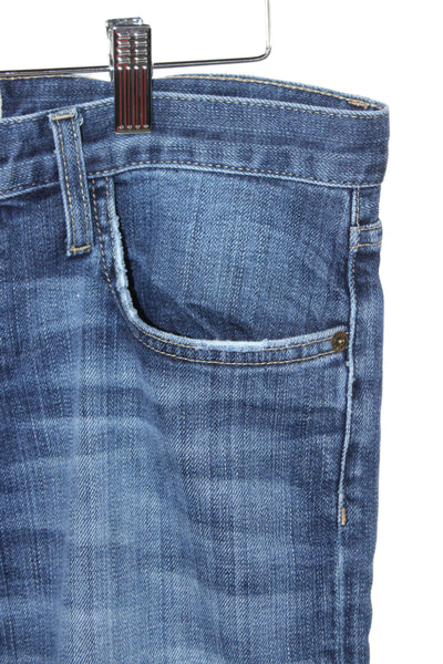 Current/Elliott Unisex Cropped Ankle Jeans Dark Blue Button Size 26