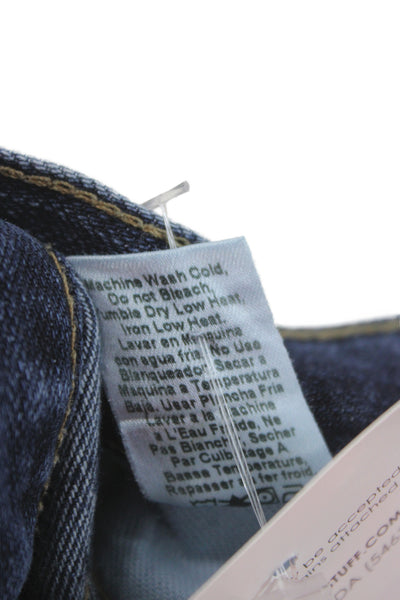 Current/Elliott Unisex Cropped Ankle Jeans Dark Blue Button Size 26