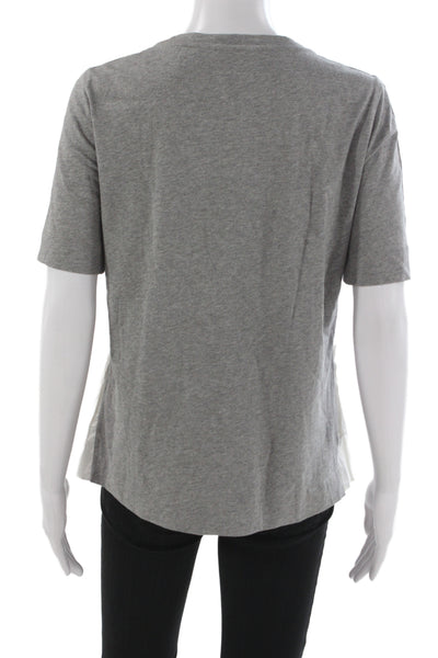 Marni Women Basic Cotton Jersey T-Shirt Gray Short Sleeve Crew Neck Size 38