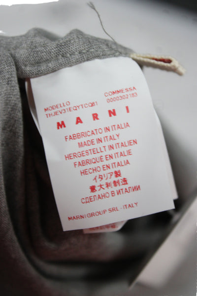 Marni Women Basic Cotton Jersey T-Shirt Gray Short Sleeve Crew Neck Size 38