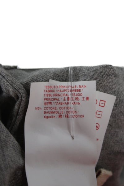 Marni Women Basic Cotton Jersey T-Shirt Gray Short Sleeve Crew Neck Size 38