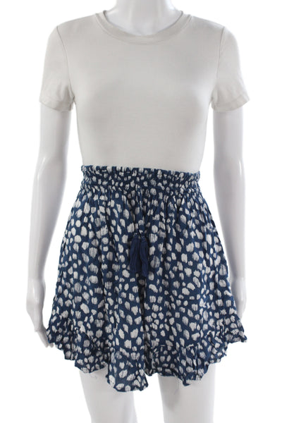 Tiare Hawaii Womens Mini Flare Skort Dark Blue Rayon Size One Size
