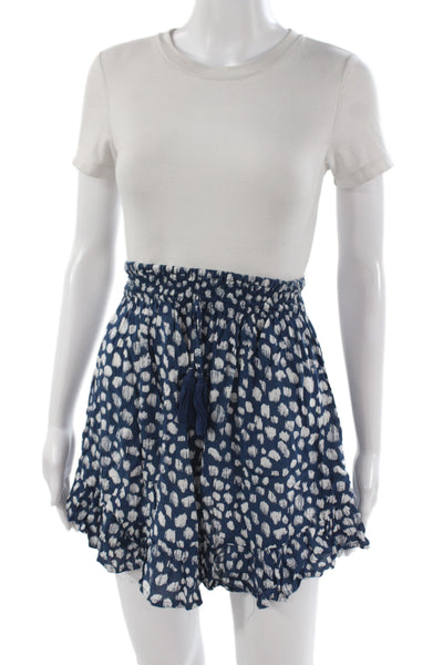 Tiare Hawaii Womens Mini Flare Skort Dark Blue Rayon Size One Size