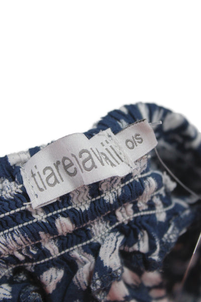 Tiare Hawaii Womens Mini Flare Skort Dark Blue Rayon Size One Size