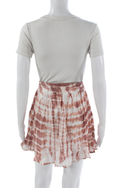 Tiare Hawaii Womens Peasant Mini Skirt White 100% Cotton Size One Size