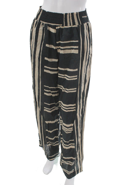 Rails Womens Black Striped Cotton Jogger Pants Bohemian Spring Size S