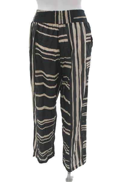 Rails Womens Black Striped Cotton Jogger Pants Bohemian Spring Size S
