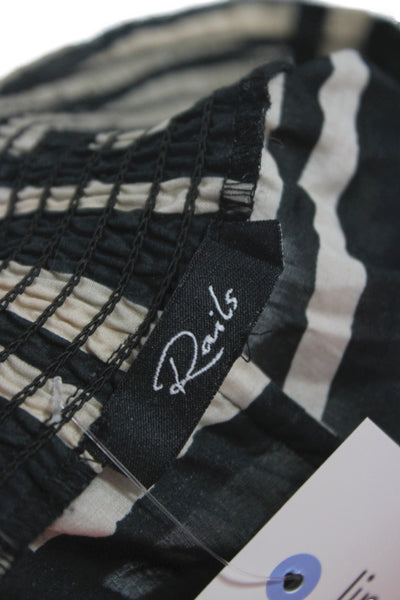 Rails Womens Black Striped Cotton Jogger Pants Bohemian Spring Size S
