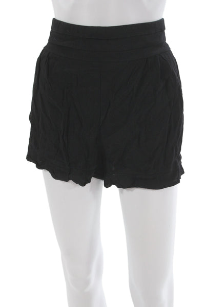 Kimchi Blue Unisex Black Rayon Bohemian Solid Shorts Size L