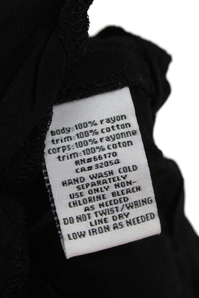 Kimchi Blue Unisex Black Rayon Bohemian Solid Shorts Size L