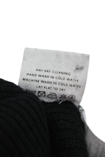 Naadam Women Black Silk Cashmere V Neck Sleeveless Basic Tank Size S