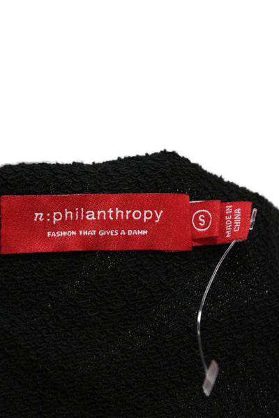 Philanthropy Unisex Black Pullover Sweater Long Sleeve Size S