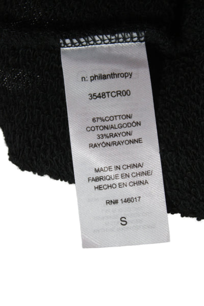 Philanthropy Unisex Black Pullover Sweater Long Sleeve Size S