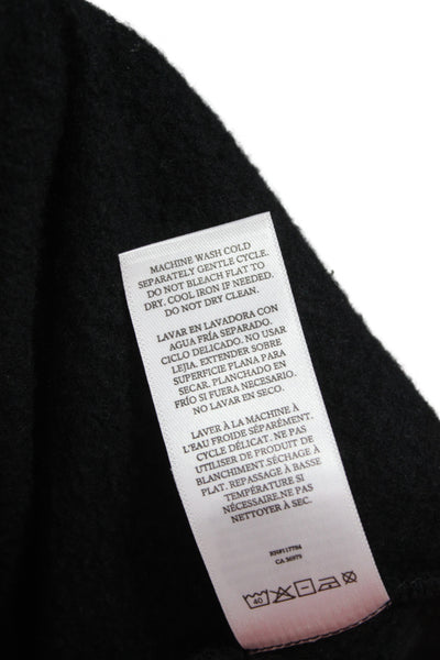 Rails Women Black Crew Neck Long Sleeve Sweatshirt Designer Petites Size S